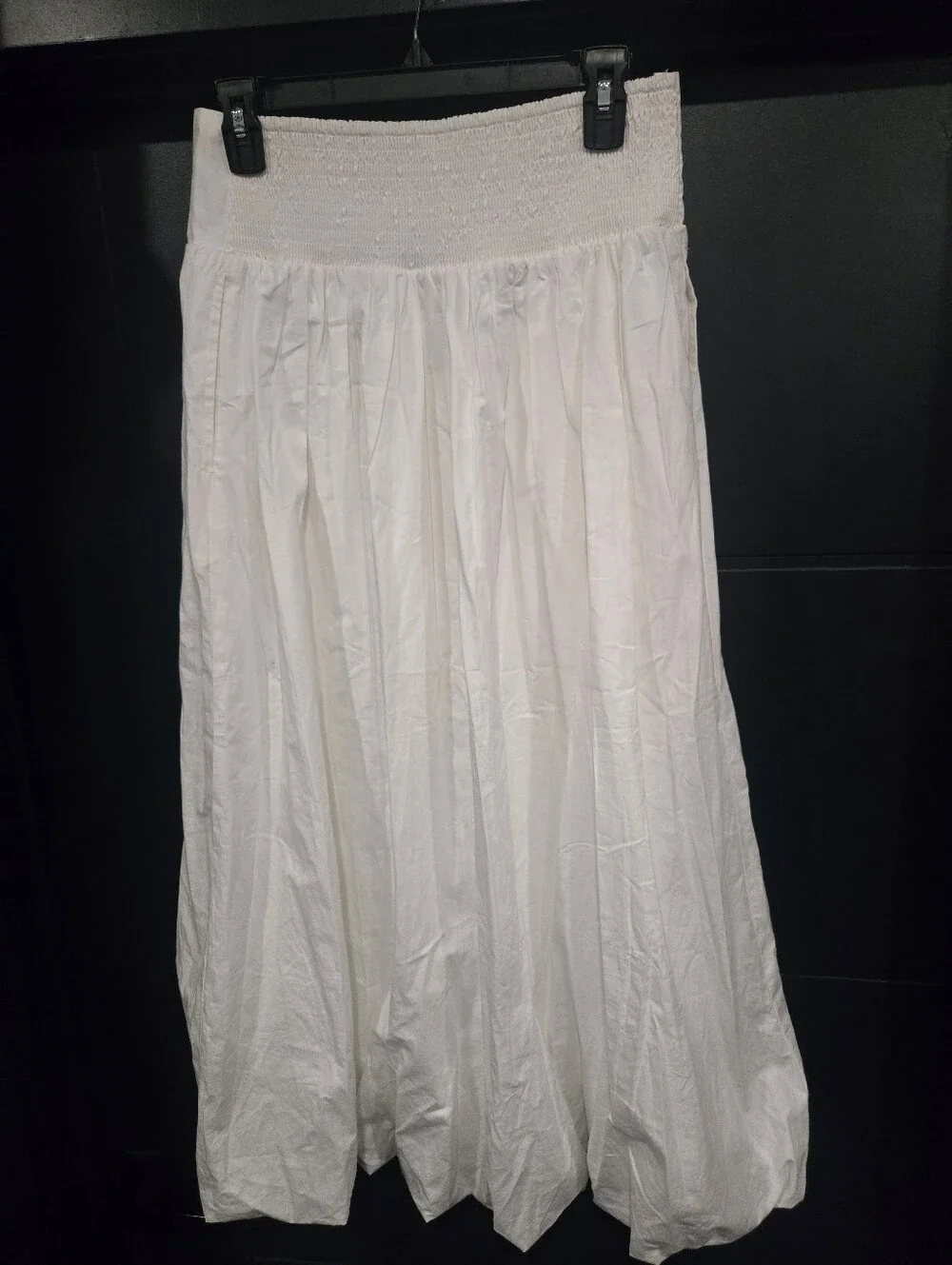 Nwt Free People Balloon Midi Skirt High Rise Medium Nwt White